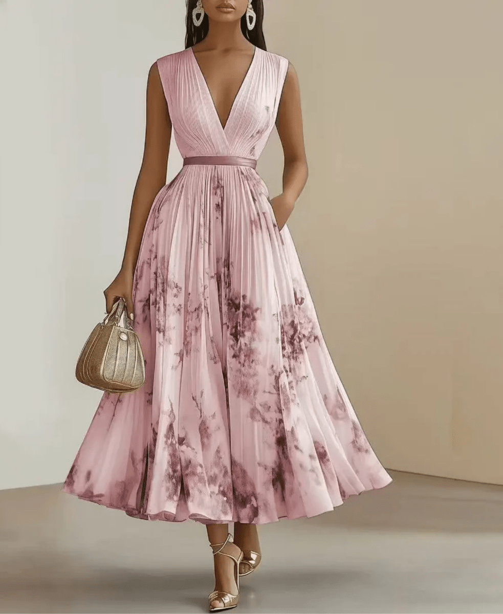 Isla Watercolour floral Maxi Dress