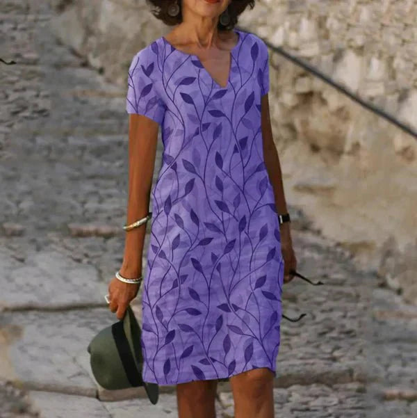 DENIEL | Breezy V-Neck A-Line Dress