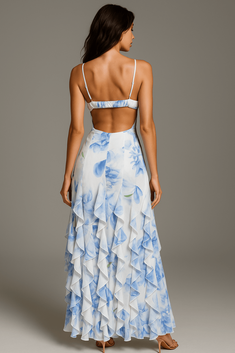 Fawn Ruffled Floral Dress