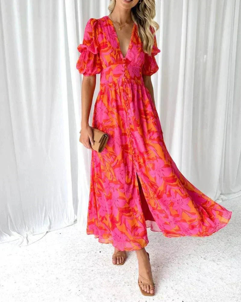 Dakota - V-Neck Floral Dress