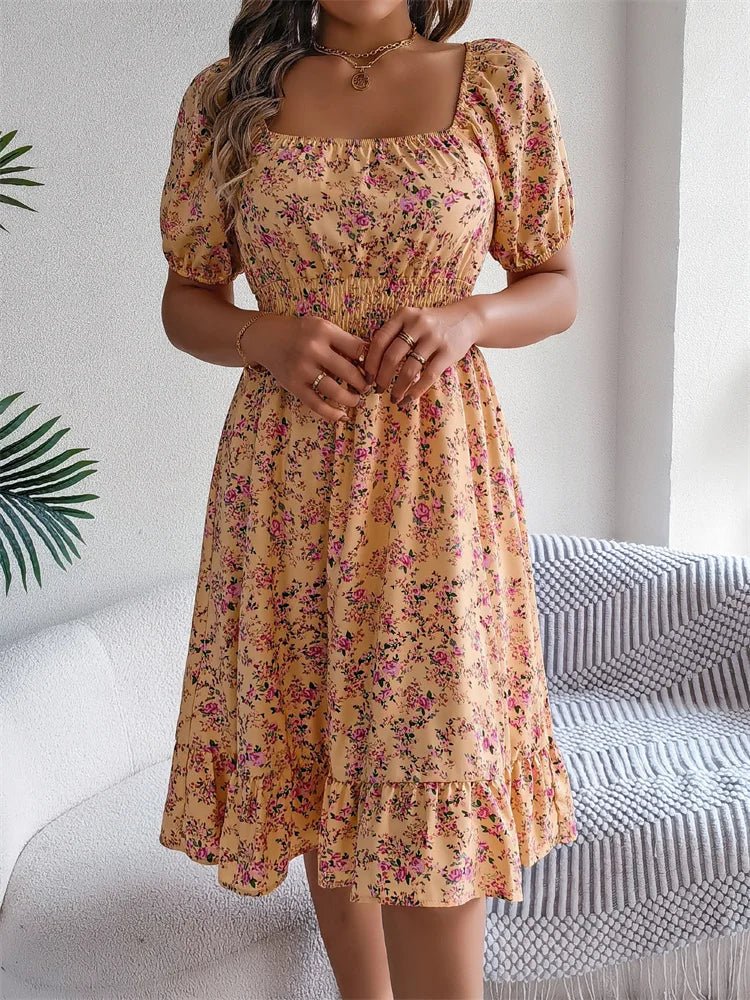 Smocked Midi Dress
