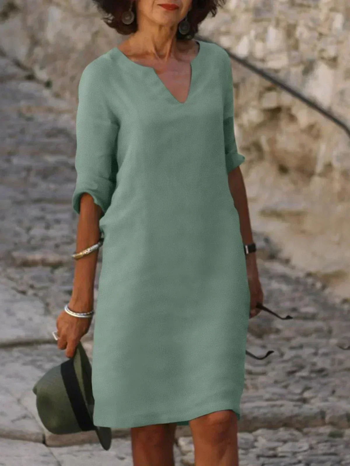 Chelsea - Casual V-Neck Dress
