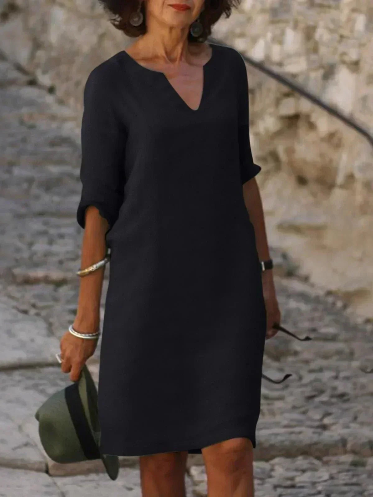 Chelsea - Casual V-Neck Dress