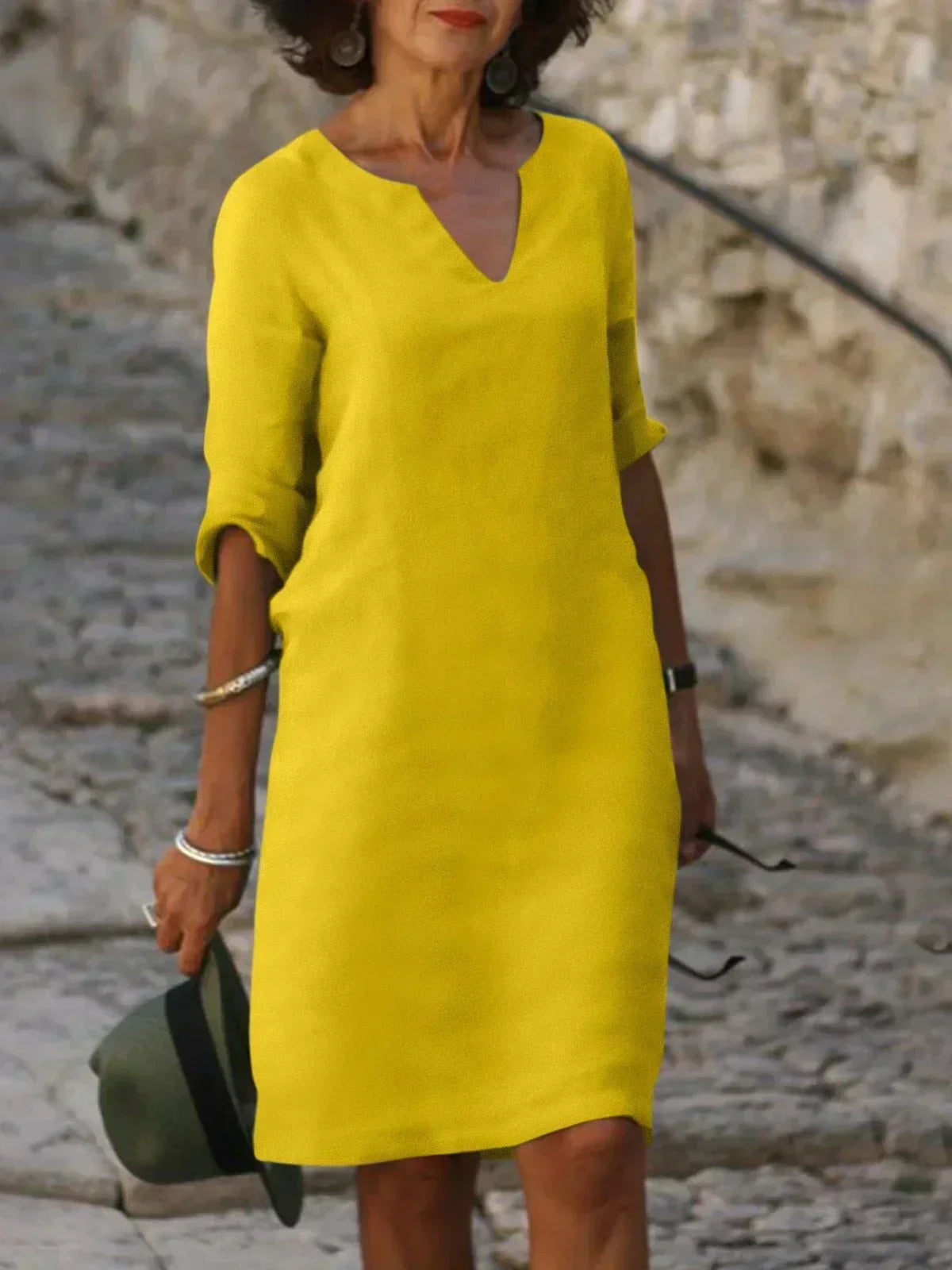 Chelsea - Casual V-Neck Dress
